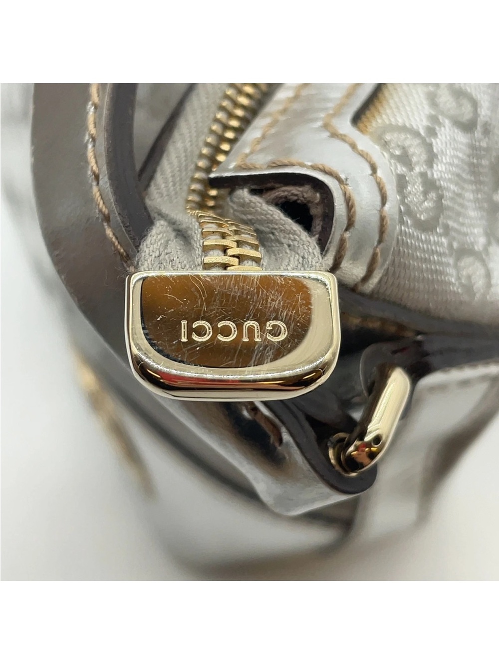 Gucci interlocking G Monogram Hobo Bag - metallic silver - Picture 5 of 14